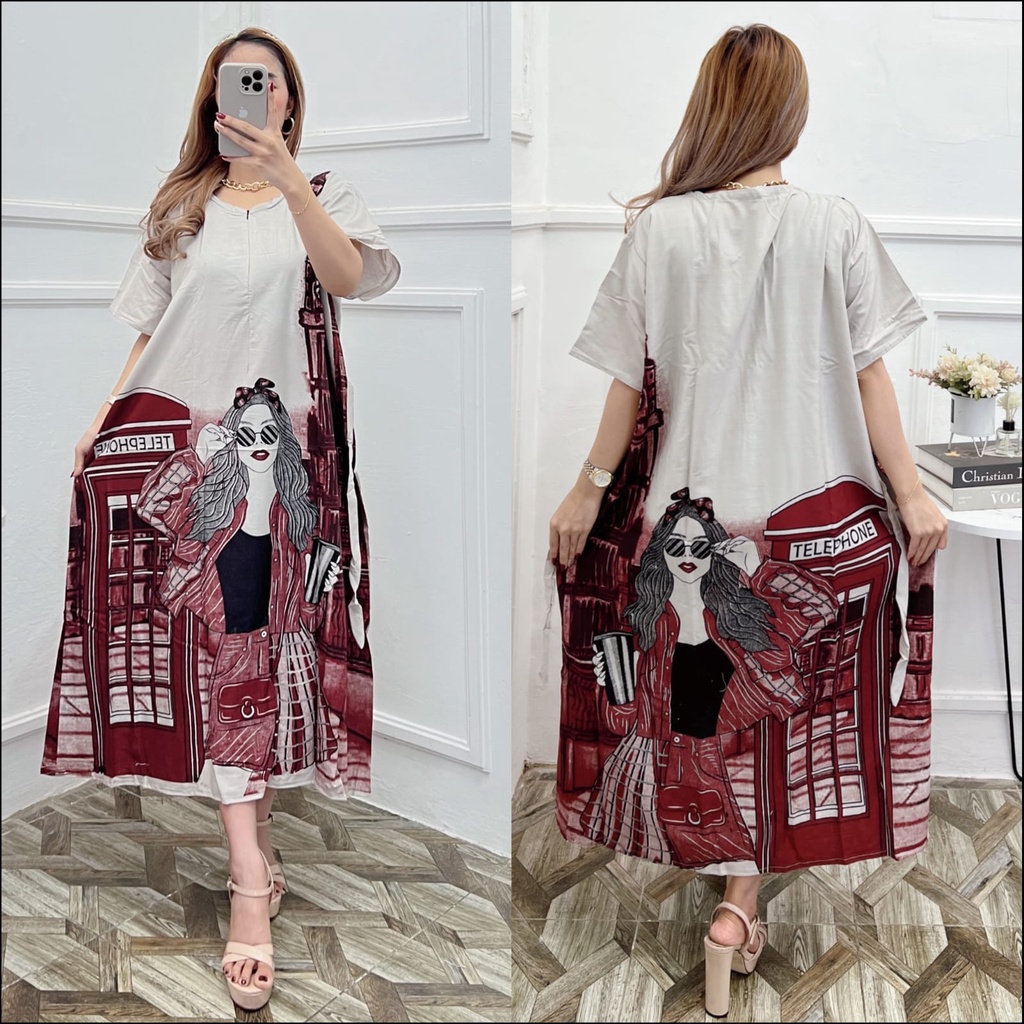 SOFIA DRESS DASTER KEKINIAN VIRAL BUSUI RESLETING DEPAN DASTER RAYON PREMIUM BISA COD