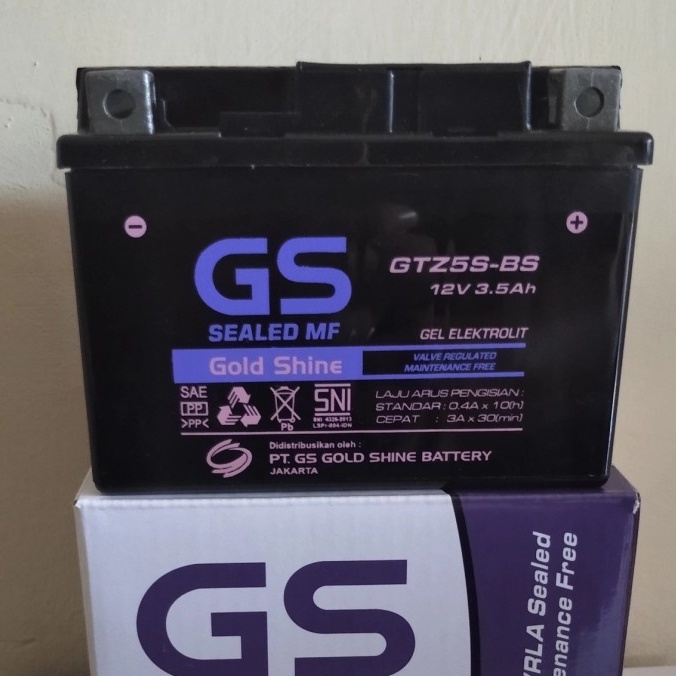 Aki GS GTZ5S Revo X Verza Mega Pro Supra X 125 Blade CS1 CRF Kharisma Kirana Motor Honda Gold Shine