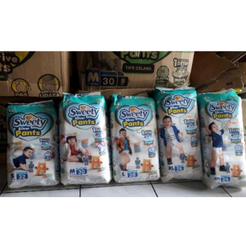 SWETTY SILVER PANTS S32/L28/XL26/XXL24