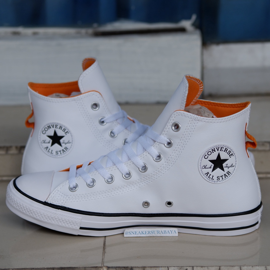 Converse Chuck Taylor Hi Slate Crafted Faux Leather White