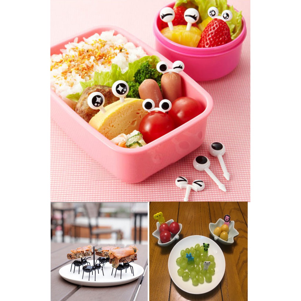 10pcs garpu bento Garpu Buah karakter Tusuk Gigi Buah dalam kemasan buah binatang dan silang dengan kartun Mini Fruit Fork Untuk Garpu Buah Mini Set 10pcs Kartun Binatang Peternakan/Garpu Bento Buah Motif Animal GARPU BUAH KARAKTER garpu buah mini set kar