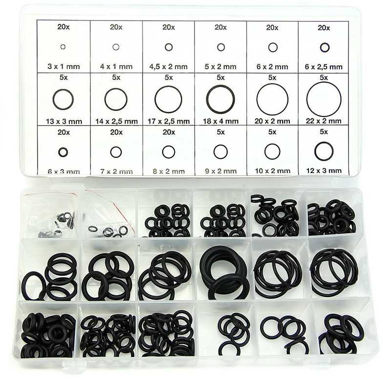 Jual [225 Pcs] Satu Set Karet O Ring Seal TAFFWARE Rubber Oring Seal