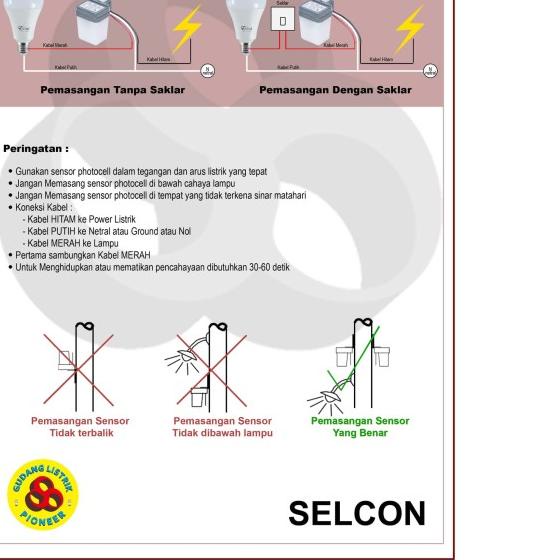 PHOTOCELL 10A SENSOR CAHAYA (SELCON)