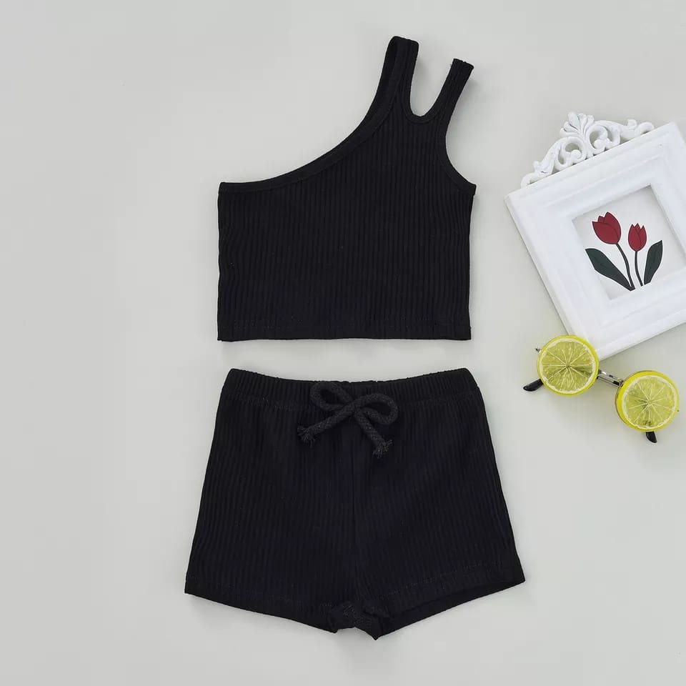 IL -  SETELAN ANAK MELANI/SETELAN ANAK PEREMPUAN CUTE RIB