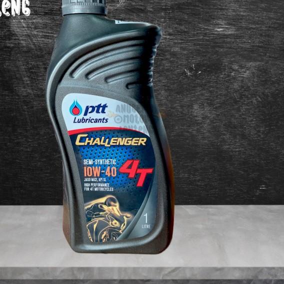 Oli PTT 10W-40 Challenger 4T 4tak 1L Semi Sythetic Jaso MA2-API SL