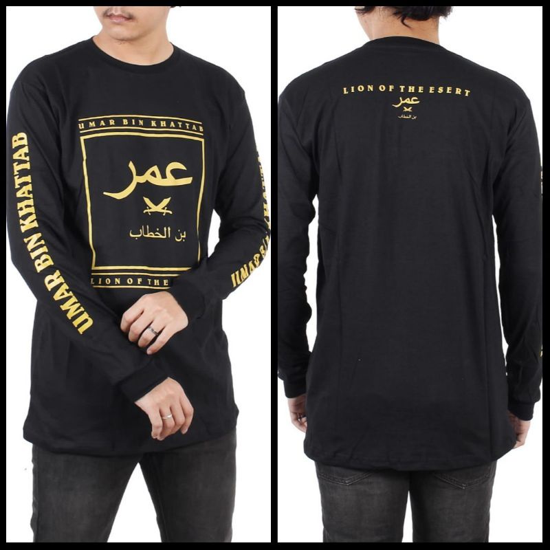 kaos pria panjang dakwah islami Umar bin Khattab