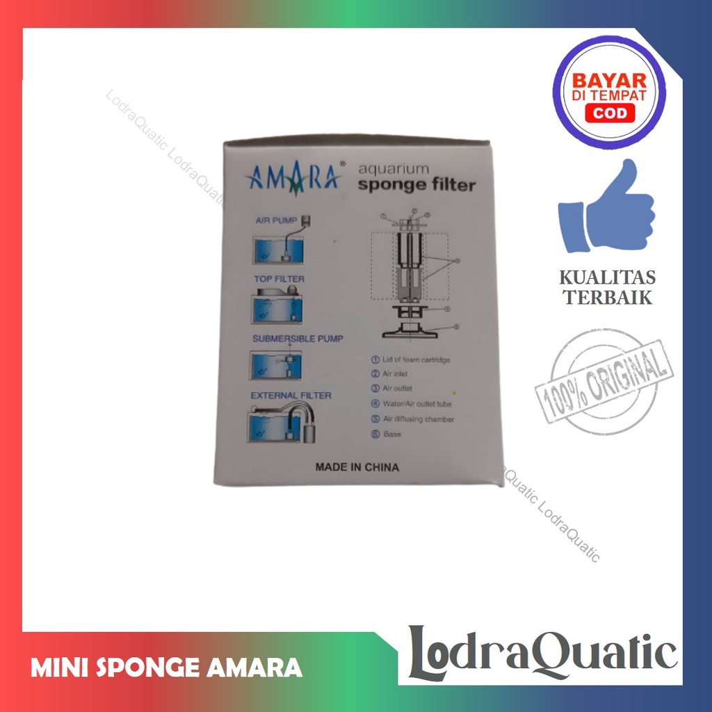 MINI SPONGE FILTER AMARA AA-933 / AA-833 BIOFOAM FILTER AQUARIUM MINI BIO FOAM AMARA BIO FOAM KECIL FILTER AERATOR FILTER INTERNAL AQUARIUM BIO SPONGE FILTER BUSA FILTER AQUARIUM KAPAS FILTER AQUARIUM