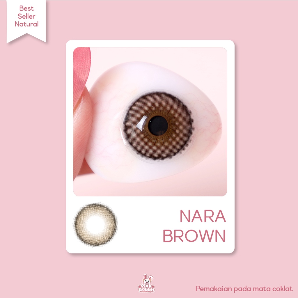 PINKRABBIT Softlens Nara Brown (Normal, Minus 0.5 s/d 10.00)