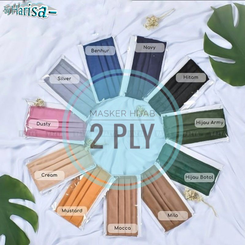 Masker Kain Polos Warna Random