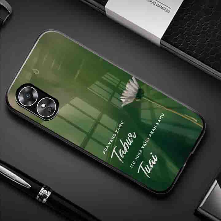 (J15) Softcase Oppo A17 - Softcase Kaca Oppo A17 - Case Aesthetic Oppo A17 - Case keren Oppo A17 - C