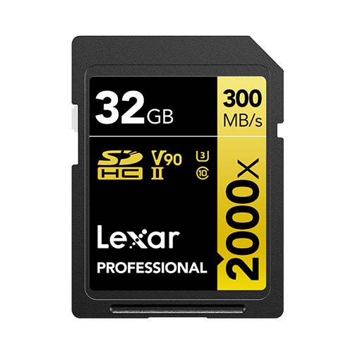 Lexar Professional 2000x 32GB SDHC / SDXC UHS-II RW up to 300/260 MBs