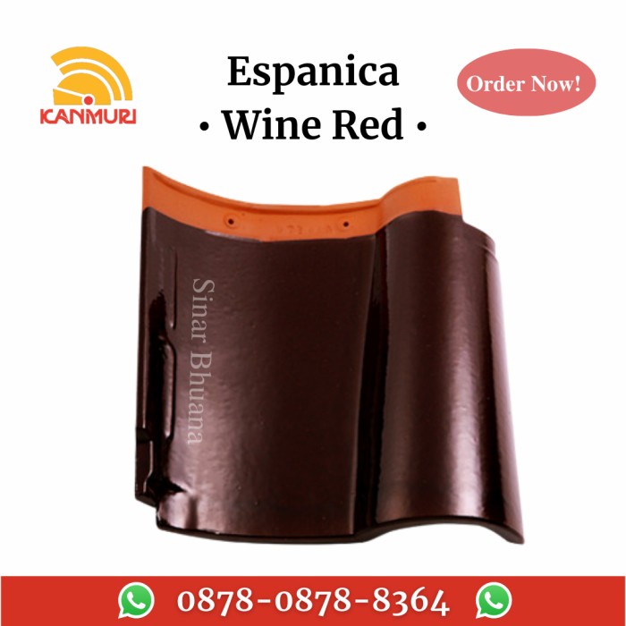 Genteng Kanmuri Espanica Wine Red / Genteng Murah Berkualitas