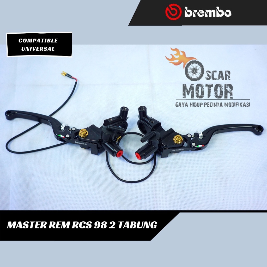 MASTER REM BREMB RCS 98 TABUNG BIG BREMB 2 TABUNG SET KIRI KANAN PCX NMAX XMAX ADV AEROX NEW UNIVERSAL   By Mega_Racing