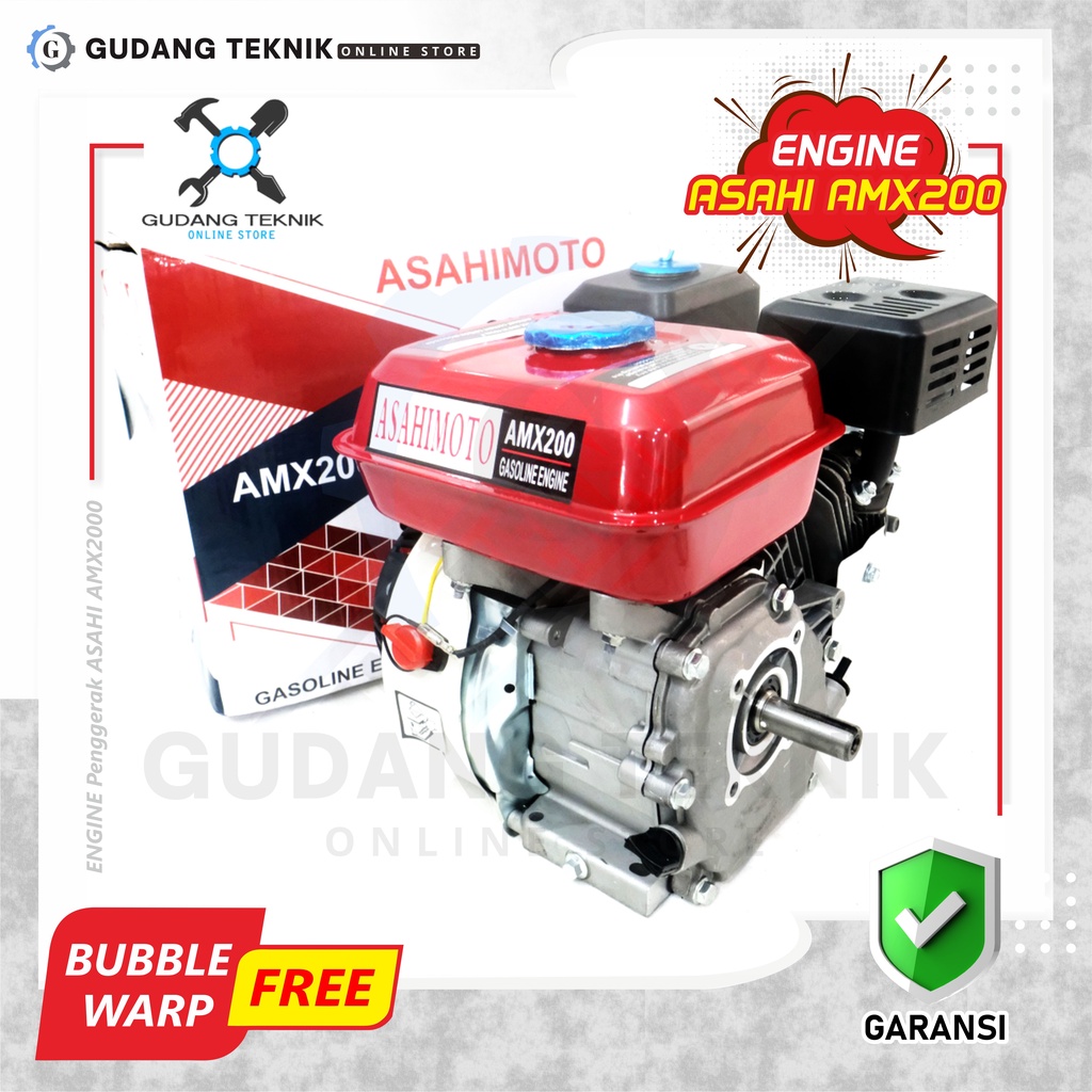 Engine ASAHIMOTO X ASAHITAKO AMX200 ATX200 7.5Hp / Mesin Penggerak AMX GX 200 7,5 Hp - Gasoline Bensin Engine ASAHIMOTO ASAHITAKO