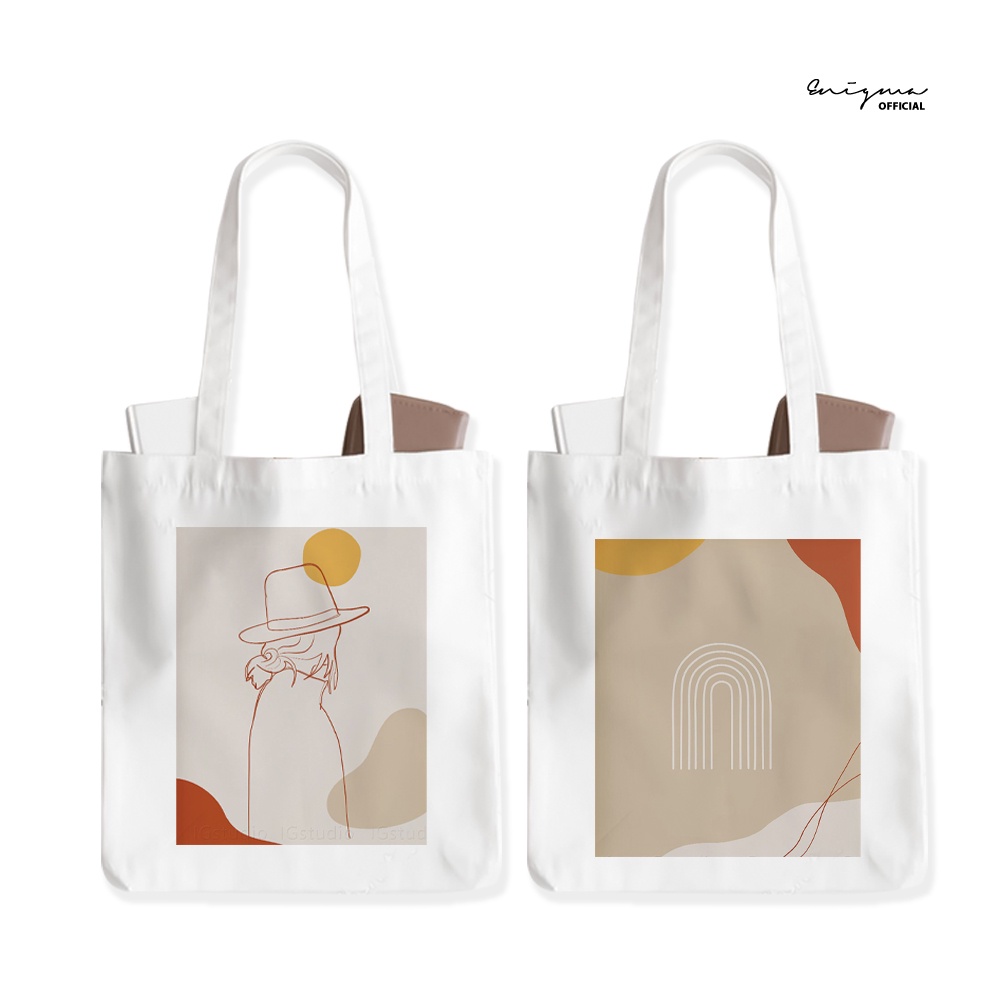 PROMO TOTEBAG KANVAS TAS WANITA AESTHETIC ORIGINAL ENIGMA