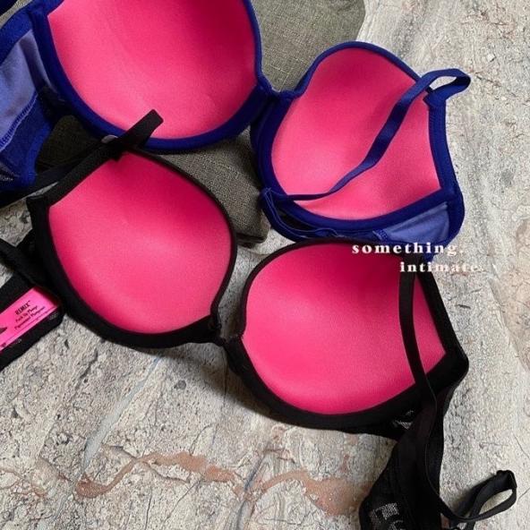 Lasenza Remix Block Mesh Cotton Bra Branded Jastip Bh La Senza Sale - Sapphire Blue, 32C