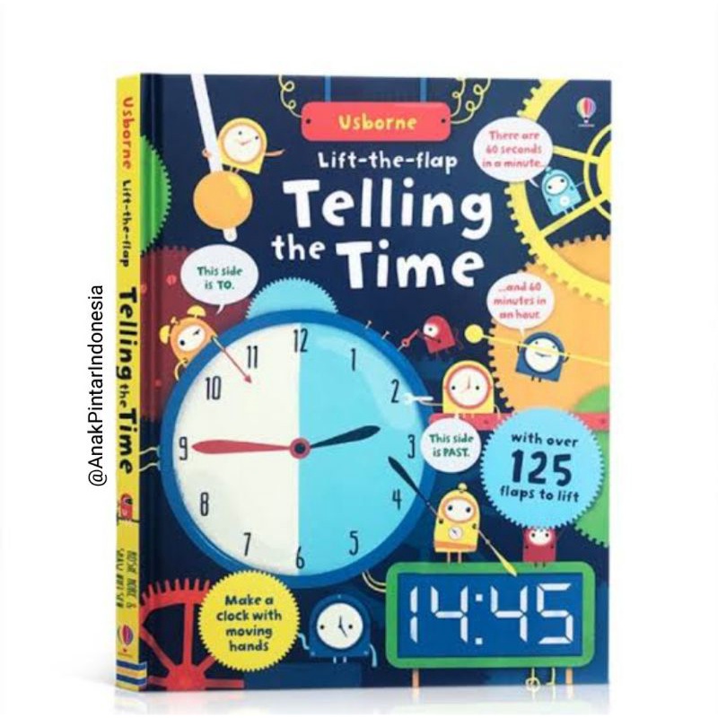 USBORNE LIFT THE FLAP TELLING THE TIME ( Blue)