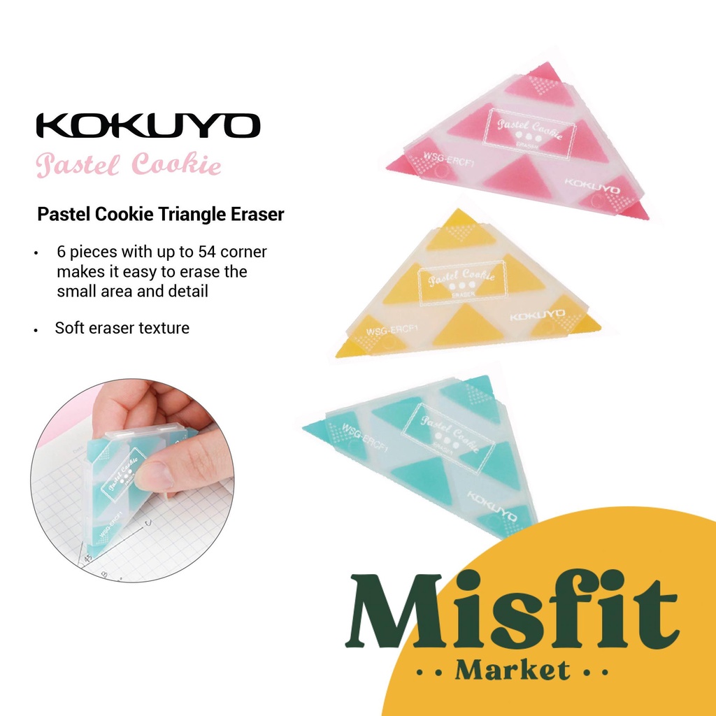 

Kokuyo Pastel Cookie Triangle Eraser