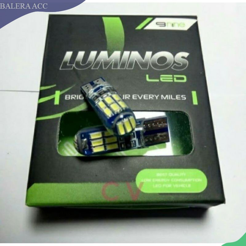 Lampu Led Senja Sen T10 Luminos 3014 no flash sepeda motor dan mobil