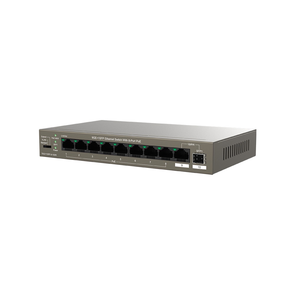 Tenda TEG1110PF-8-102W Switch POE 8 Port 1 Port Uplink 1 Slot SFP M