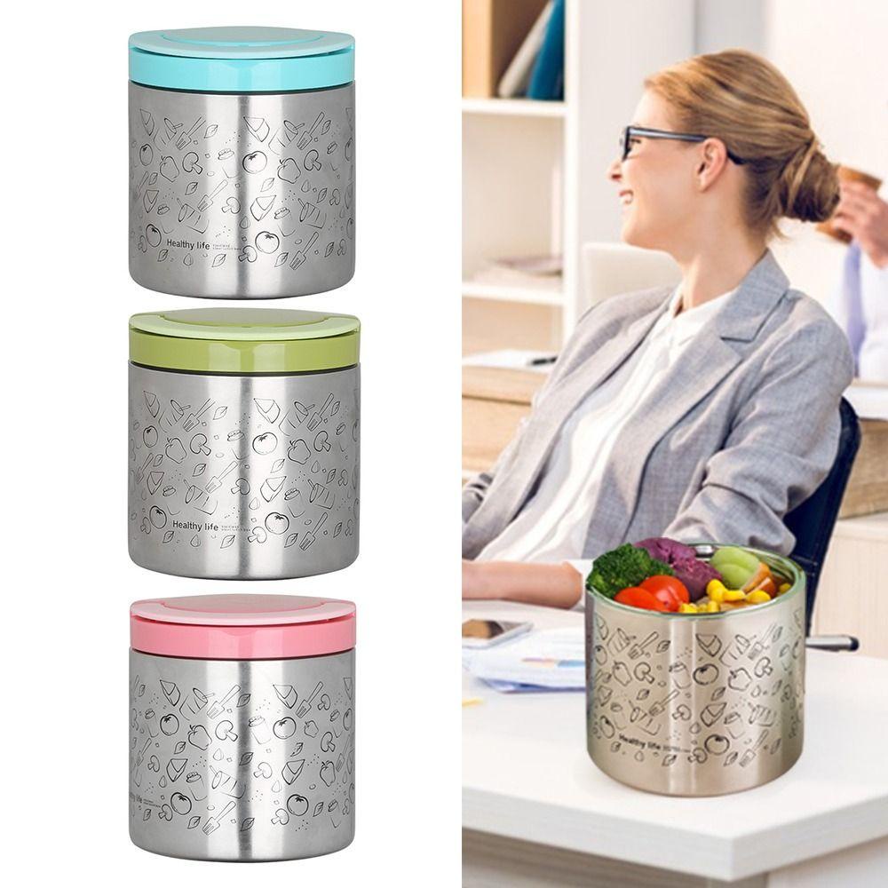 Top Thermal Insulation Lunch Box Anti Bocor304Stainless Steel Untuk Pelajar Pekerja Kantor Wadah Makanan