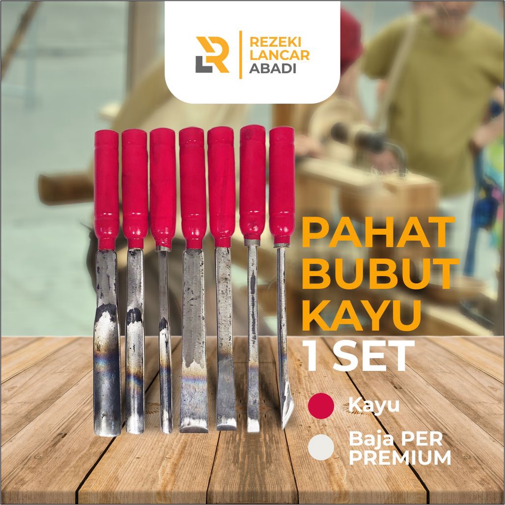 PAHAT BUBUT KAYU / PAHAT BUBUT KAYU JEPARA / PISAU BUBUT KAYU SET SUDAH DIASAH SIAP PAKAI BAHAN BAJA