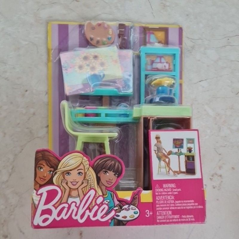 Barbie Art Painting Furniture Playset Mattel New