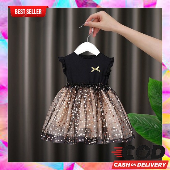 Dres Baju Anak Perempuan Tali Kancing Motif Bunga Kancing Atas Hiidup  [Princess Kesli] 0-8Tahun Dre