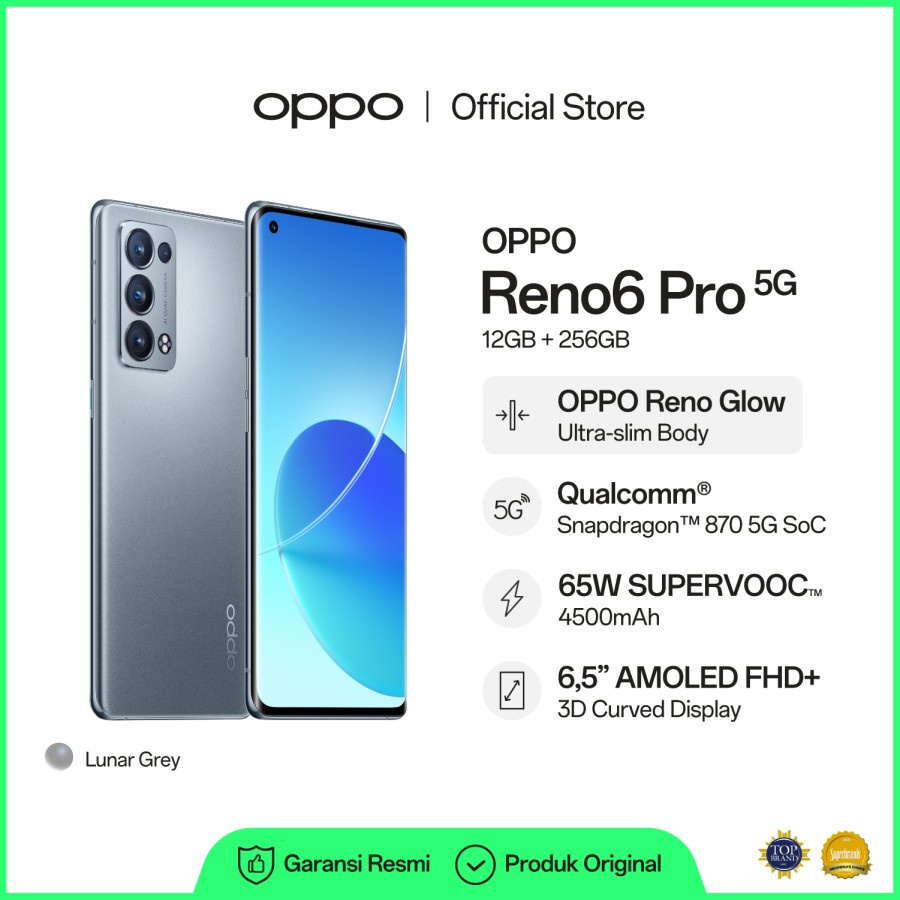 OPPO Reno6 Pro 5G Smartphone 12GB/256GB (Garansi Resmi)