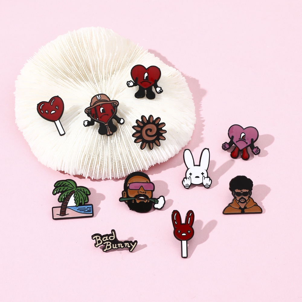 Bros Pin Desain Kartun Bad Bunny Untuk Aksesoris Pakaian