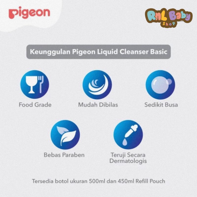 Pigeon Baby Bottles &amp; Accesories Liquid Cleanser 450 ml - Sabun Cuci Botol