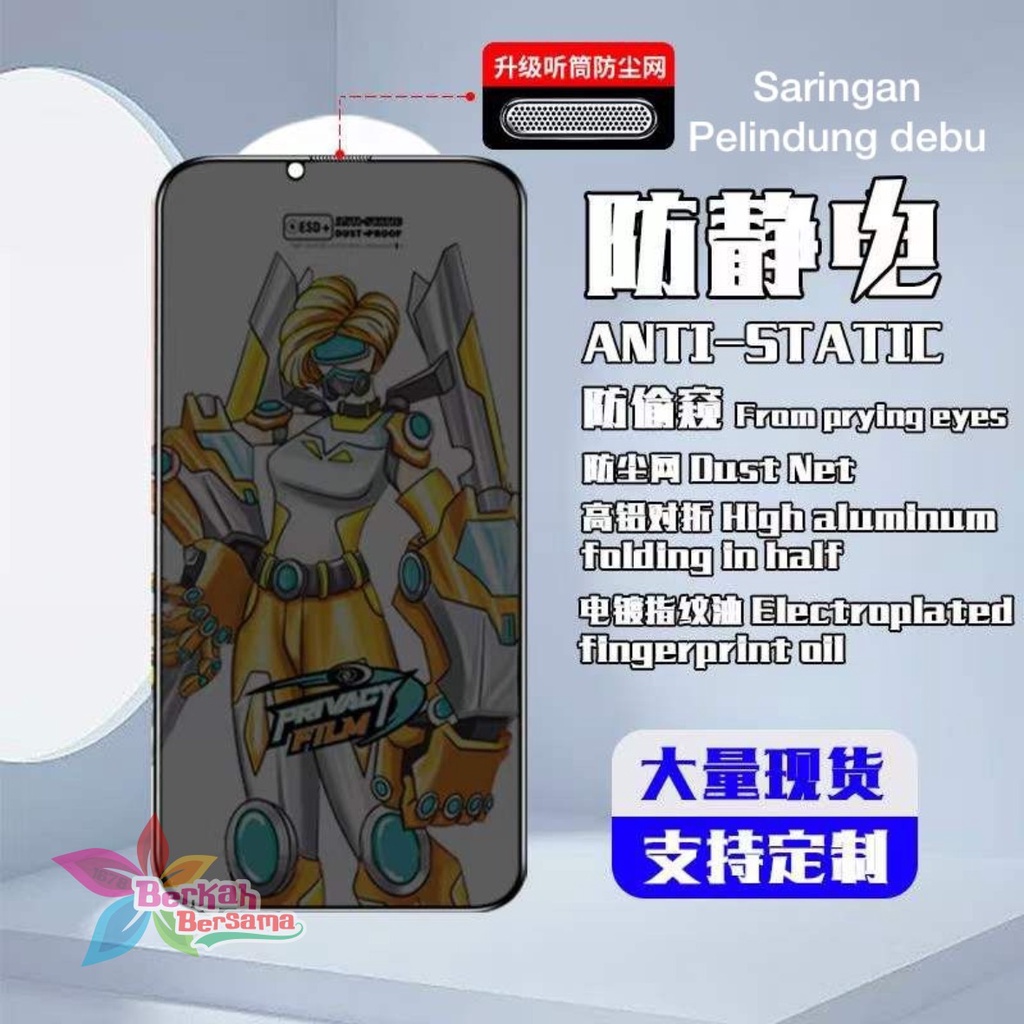 ANTI STATIC TEMPERED GLASS TG ANTI GORES KACA SPY PRIVACY ANTI SPY ANTI KEPO KUALITAS IMPORT JAPAN FOR IPHONE 7+ 8+ X XR XS XS MAX 11 11PRO 11 PRO MAX 12 12PRO 12 PRO MAX 13 13PRO 13 PRO MAX 14  14+ PLUS 14PRO 14 PRO MAX  BB7349