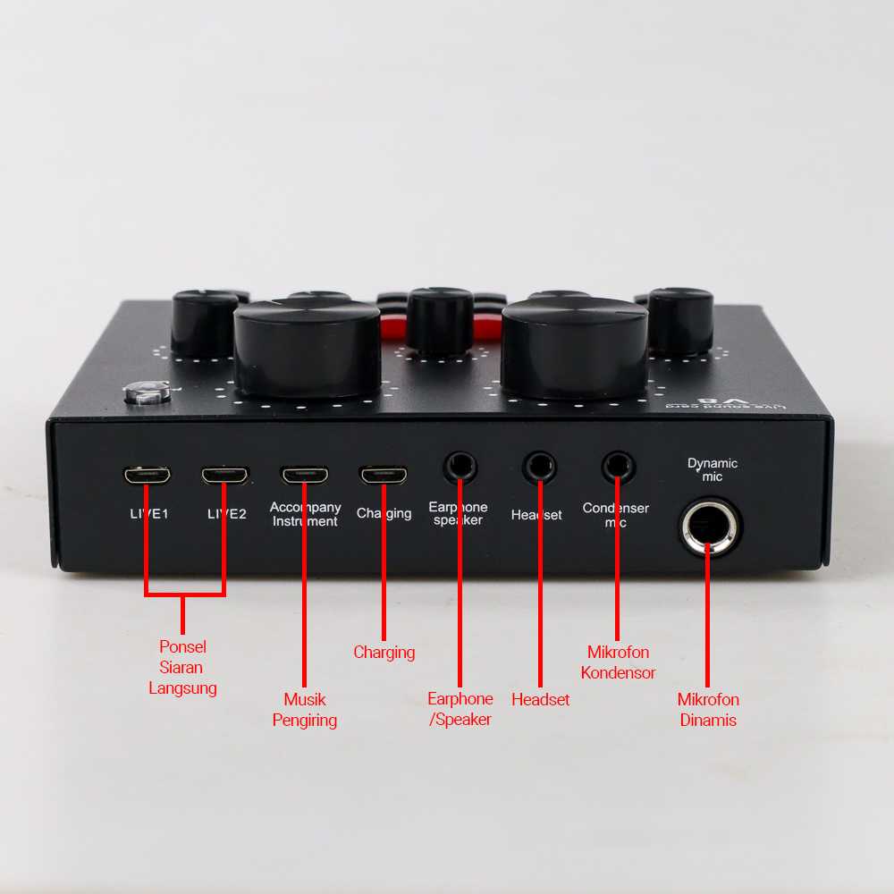 SoundCard V8 Mixer External Sound card V8 USB Audio Live Broadcast V8 sound effect secara live