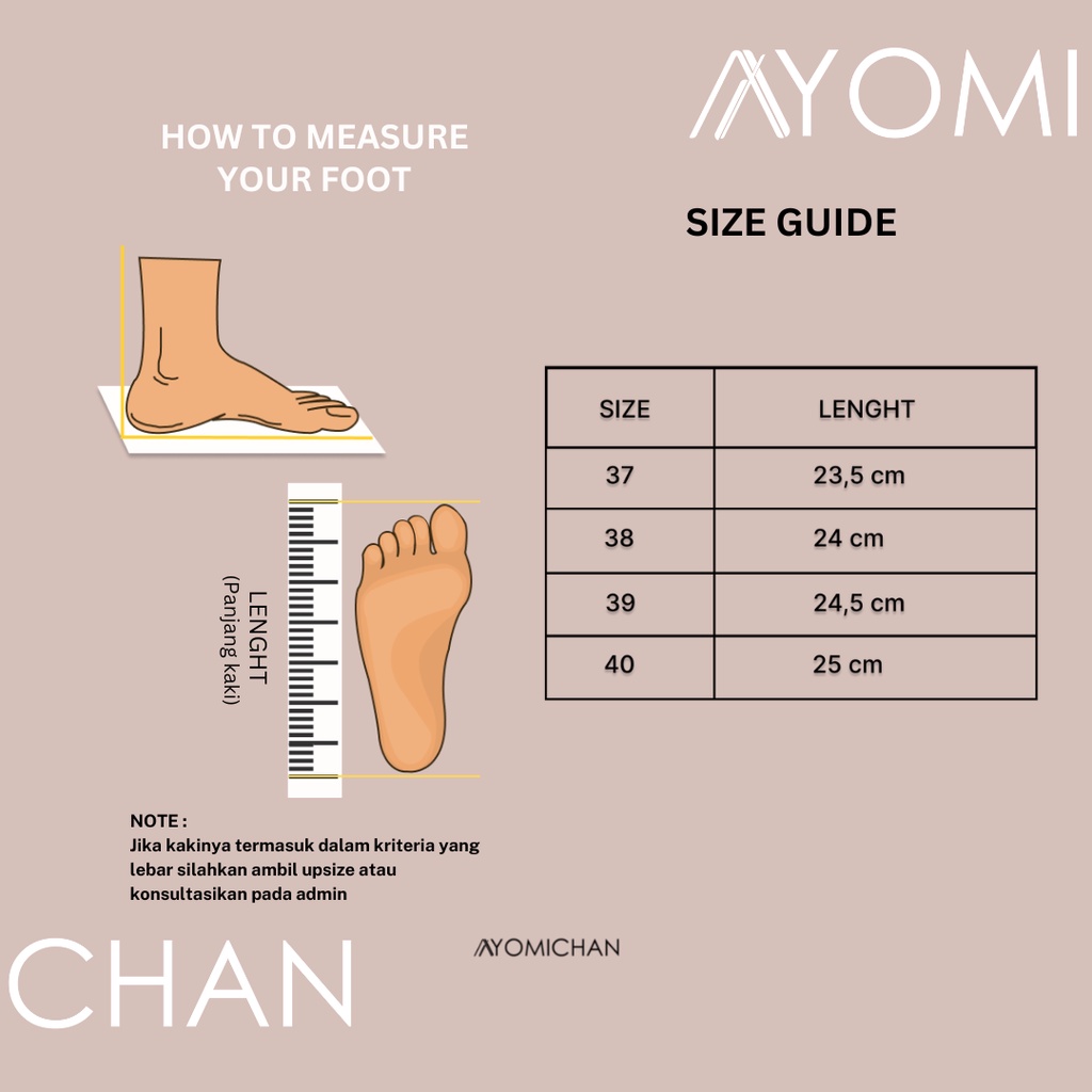 Ayomichan - Flat Shoes Martha AYM916 Mules Wanita 3 cm / Flatshoes Kekinian