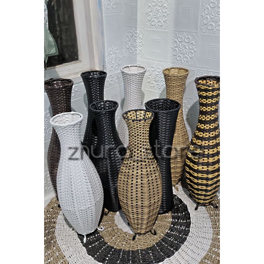 [TERLARIS]POT SUDUT ROTAN SINTETIS/POT BUNGA SUDUT