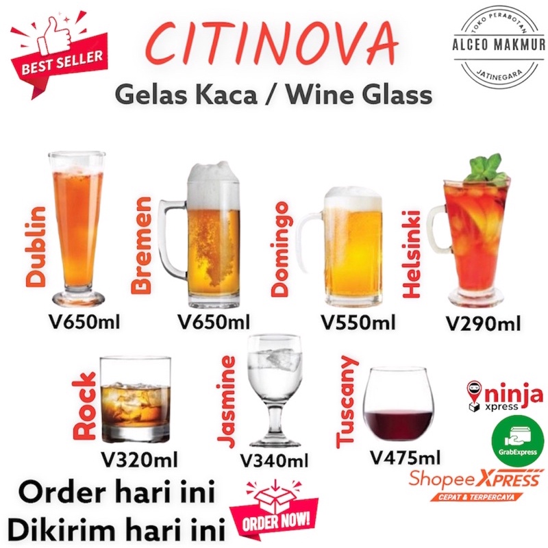 Gelas Minum / Gelas Kaca / Wine Glass - CITINOVA
