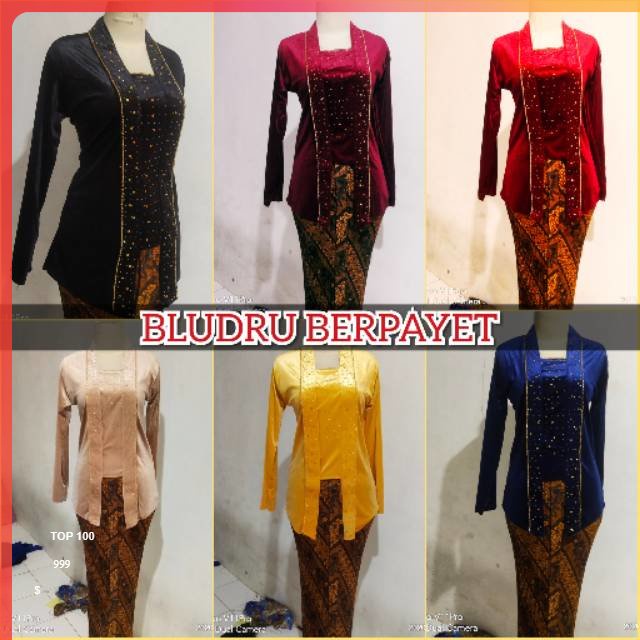 Kebaya new SET Kebaya kartini berpayet bludru kutu baru Kebaya Bludru