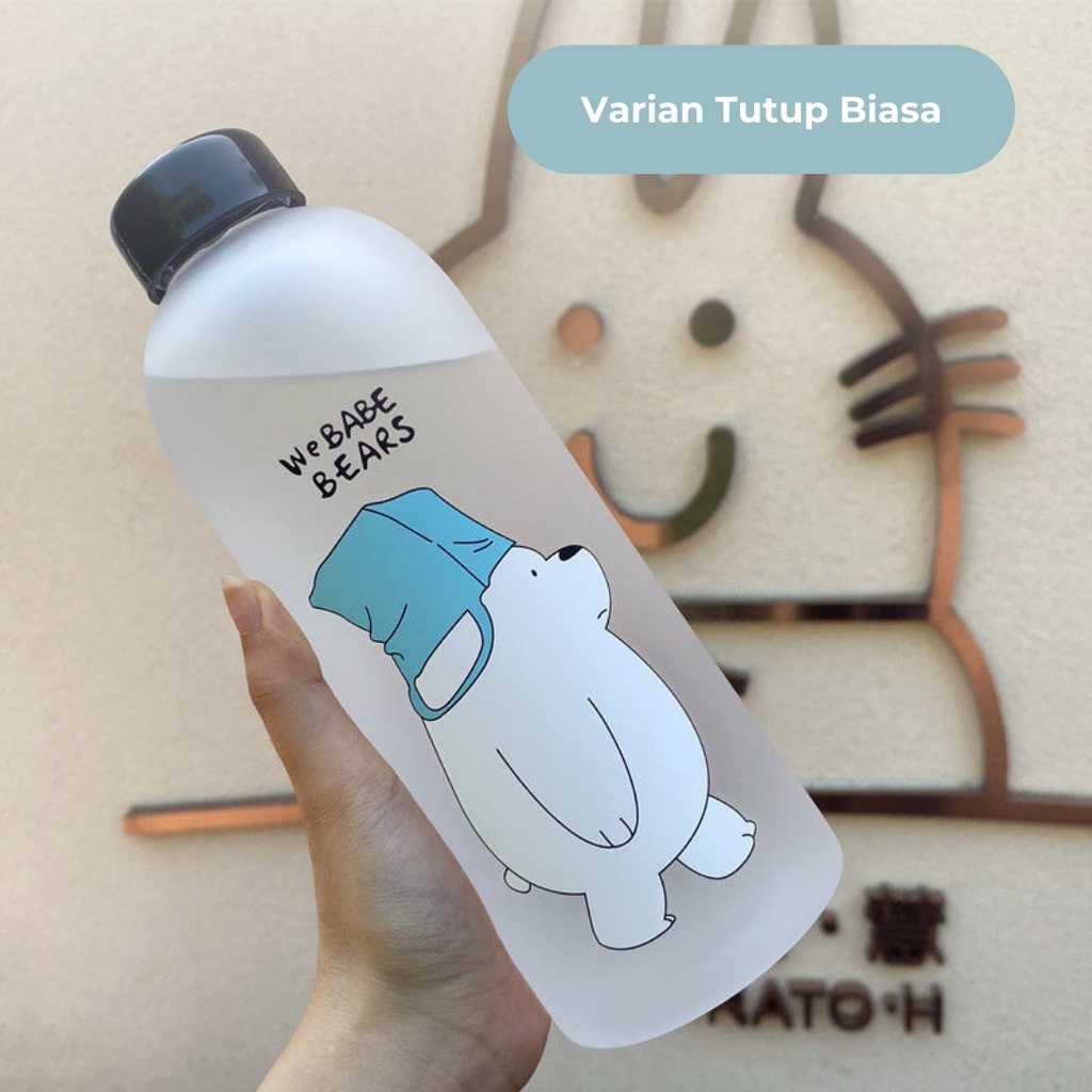 JAVASHOP Botol Minum 1 Liter Motif We Babe Bears Botol Lucu