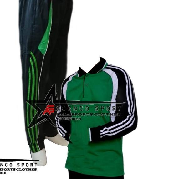 Baju Training Stelan Olaharaga/Stelan Kaos Olahraga/Stelan Trening - hijau stabilo, M