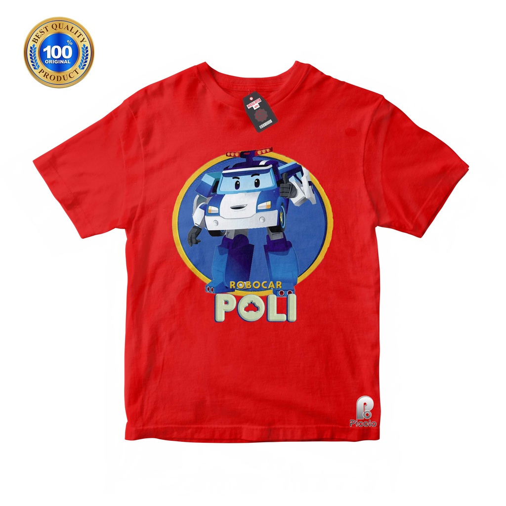 BAJU ANAK KAOS ATASAN ANAK CUSTOM ROBOCAR POLI