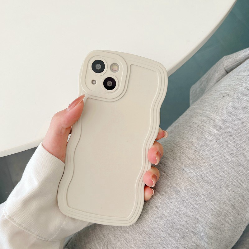 Fashion！5Colors Wave Soft Case HP VIVO Y02 Y22 Y22S V25E V25 V20 Y35 Girl Women's FTD Casing Xiaomi Poco X3 NFC Pro M3 Redmi 9T A1 A2 9C 10A 10C Note 8 10 10S 11 11S 9 Pro 9S 4G 5G