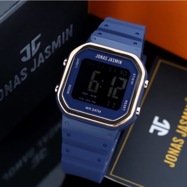 Jam tangan Pria dan Wanita Jonas Jasmin JJ 5318 Strap Karet Digital Original