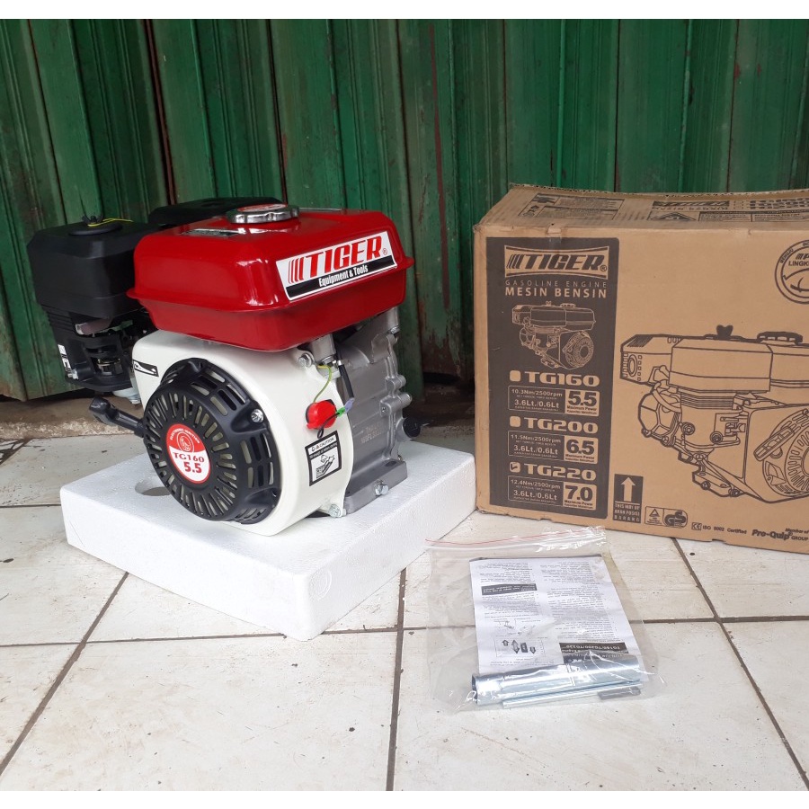 Mesin Penggerak Bensin GX160 5.5HP Gasoline Engine TIGER GX 160