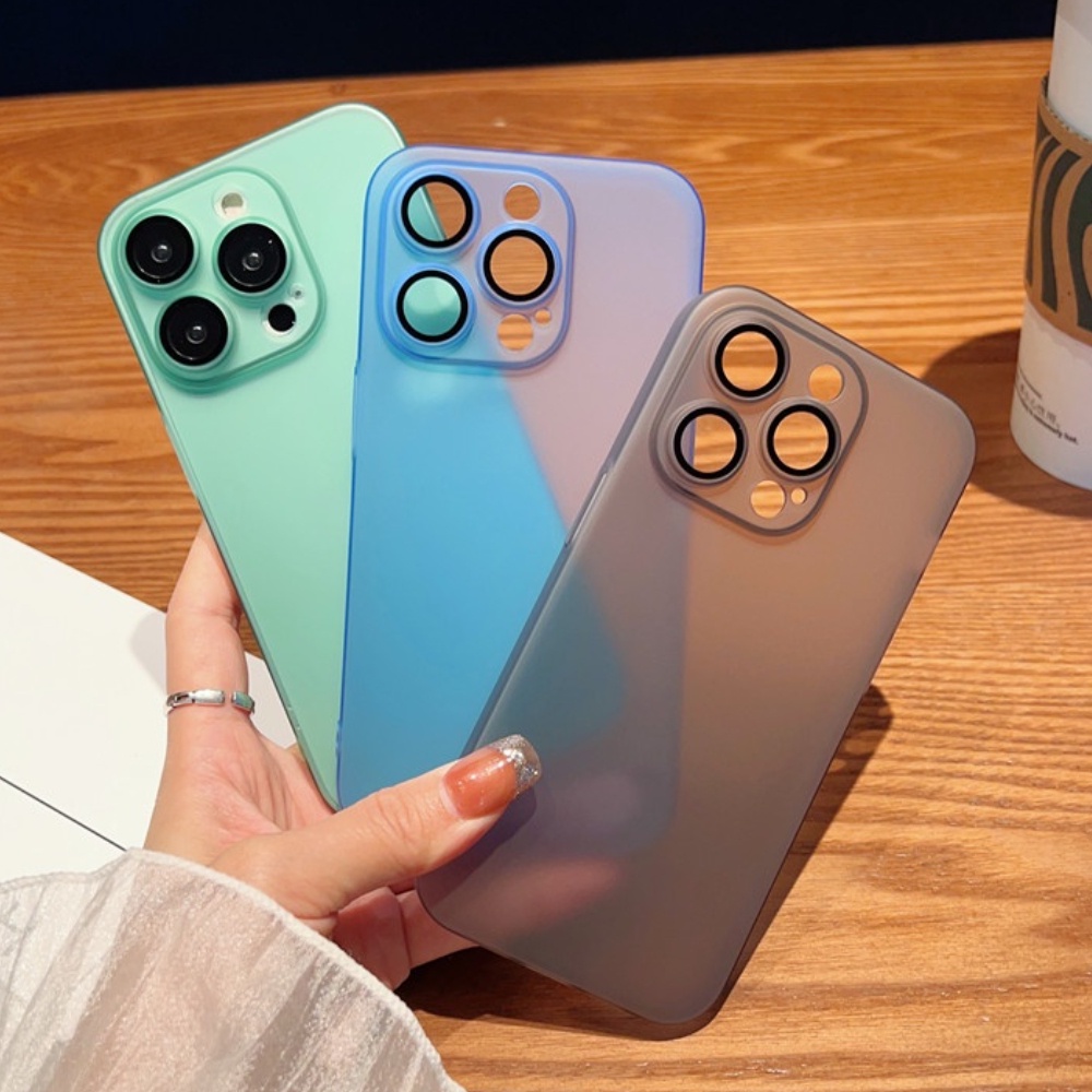 Case Matte Translucent Ultra Tipis Cover iPhone 14 13 12 Pro Max 14 Pro 14 Plus 14 Pro Max