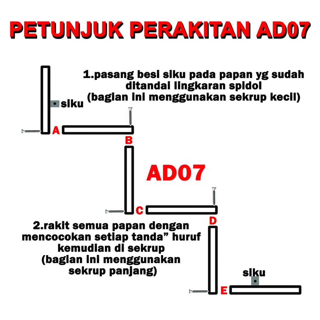 rak ambalan dinding minimalis zig zag - AD07 / hiasan dekorasi dinding / rak buku gantung self float