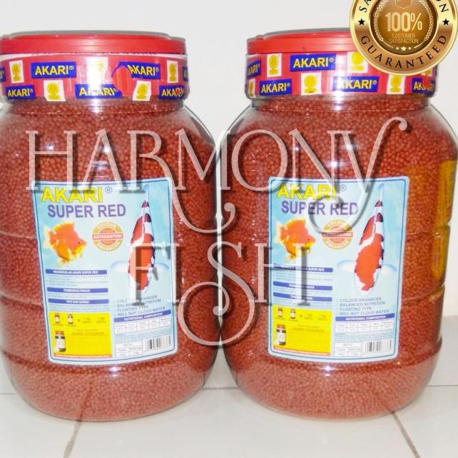 AKARI SUPER RED 4KG 2MM Pelet Pakan Ikan Koi Koki Louhan Halus 4 kg