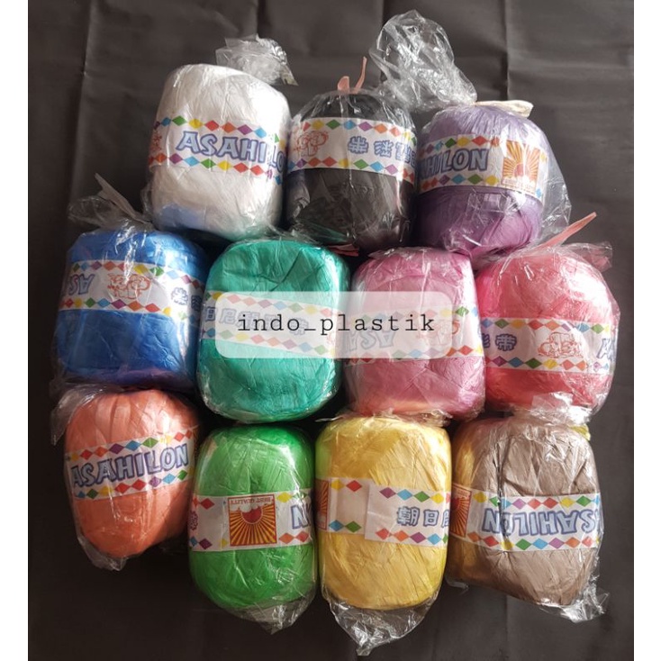 Tali Rafia Halus / Asahilon Warna Warni / Tali Rafia rajut / Tali Rafia Lembut