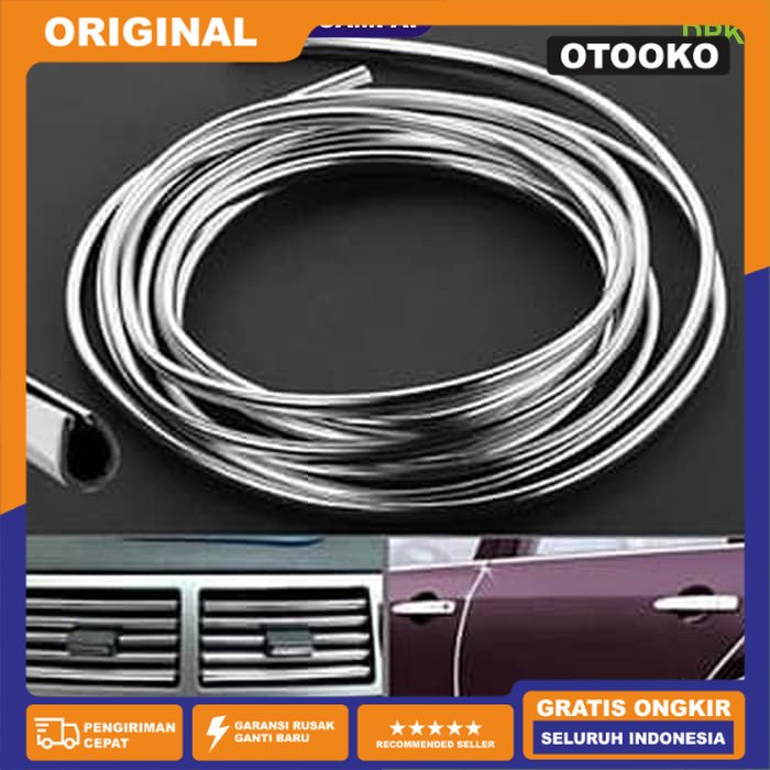 List Krom dekorasi interior exterior mobil moulding trim Chrome