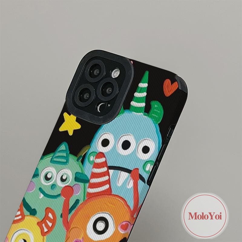 Soft Case TPU Motif Kartun Monster Unicorn Untuk iPhone 7 8 Plus 11 Pro Max XR 12 13 14 Pro Max X XS Max