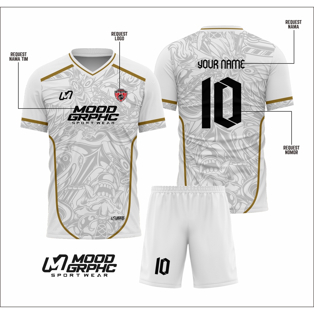 BAJU JERSEY BOLA BAJU JERSEY FUTSAL SATUAN FULL PRINTING CUSTOM